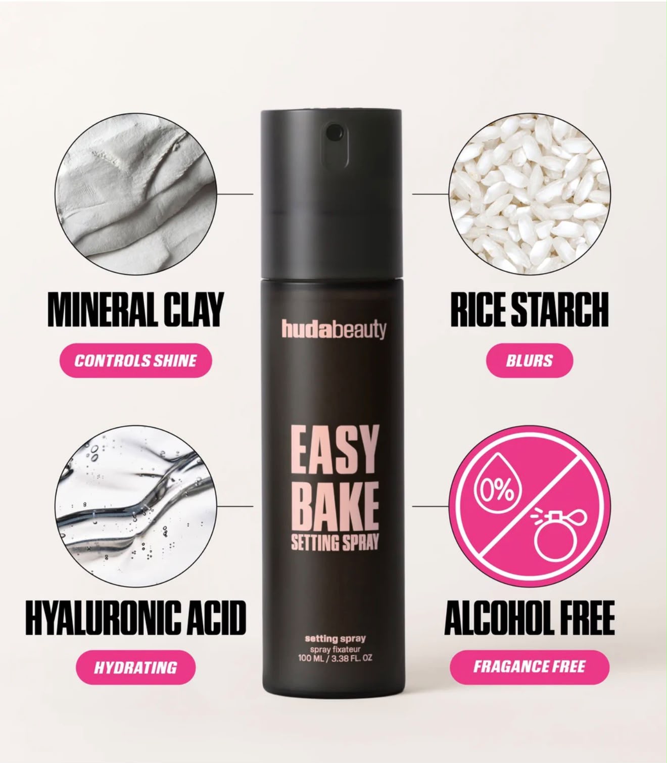 Huda Beauty Easy Bake Setting Spray with 16-Hour Wear – 100ml
